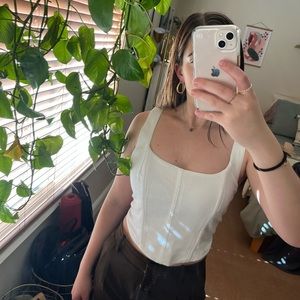 Abercrombie corset white top - never worn
